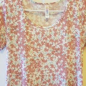 LuLaRoe XS Classic EUC white with pink berry